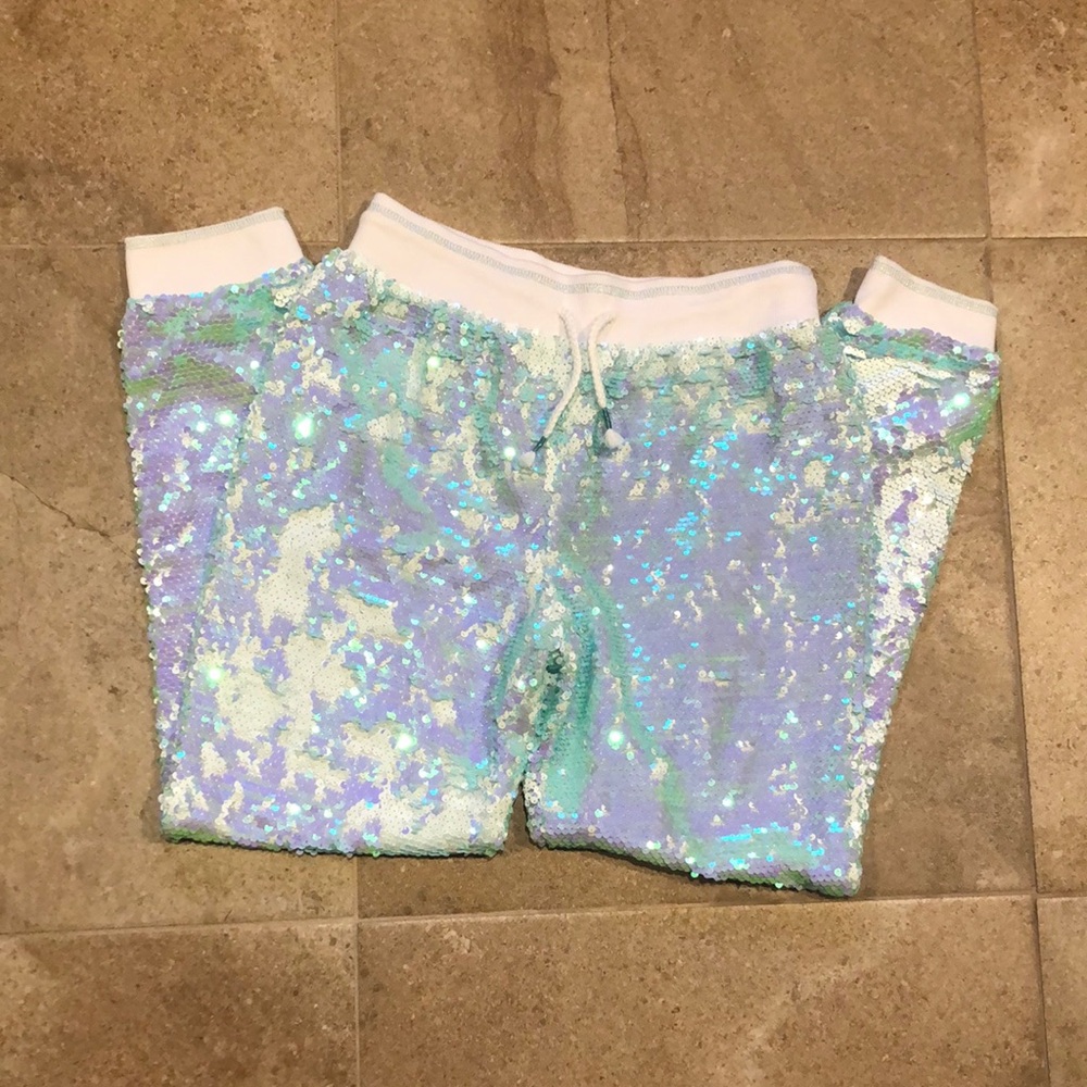 Girl’s More Than Magic Sequin Joggers Sz M (7/8) NWOT